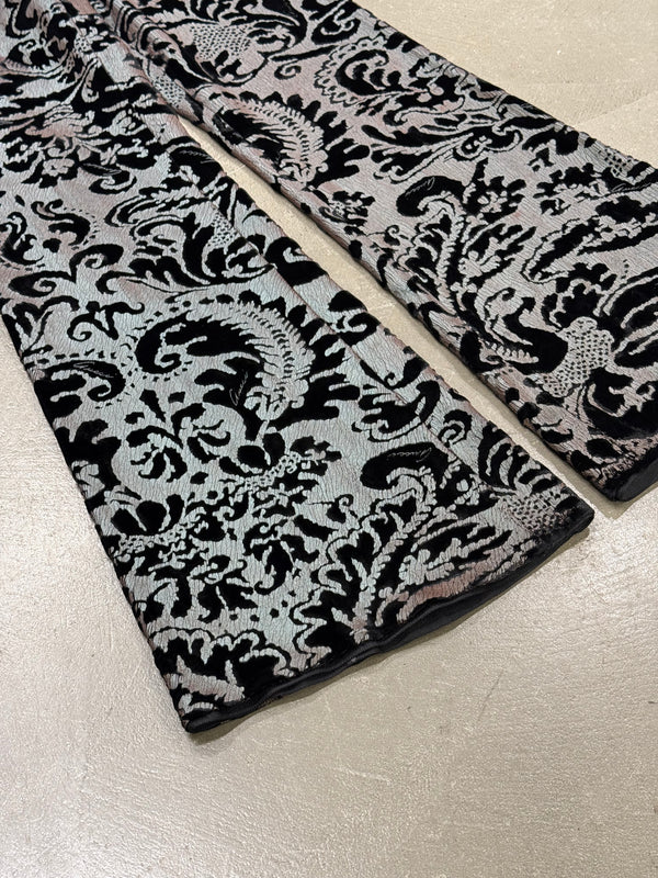 S/S2000 Gucci by Tom Ford velvet baroque damask flare pants