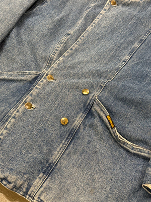 1980s Giorgio Armani shearling denim coat