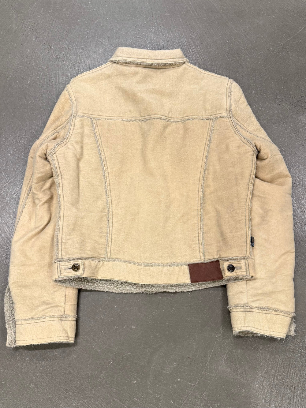 2000s Cavalli faux shearling trucker jacket