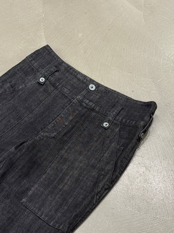 2006 Balenciaga by Nicolas Ghesquière Flared Workwear Denim