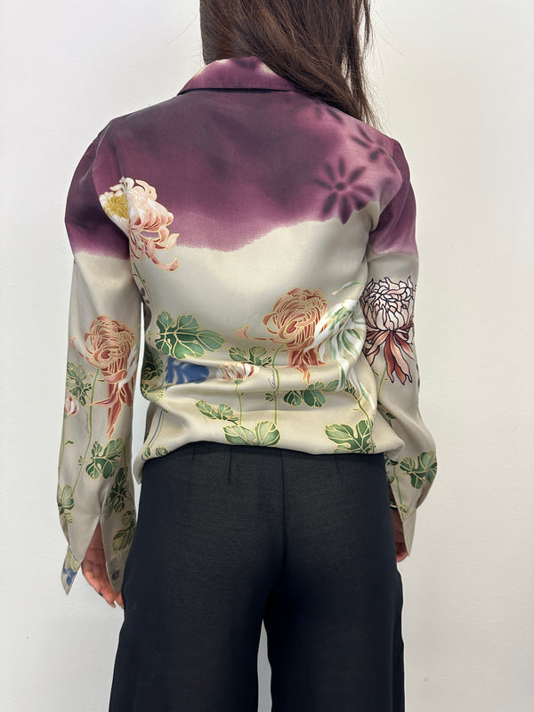 SS2001 Gucci by Tom Ford Chrysanthemum silk shirt
