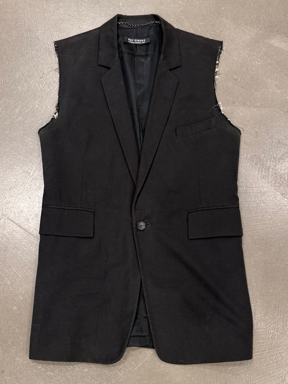 S/S2000 Raf Simons distressed vest