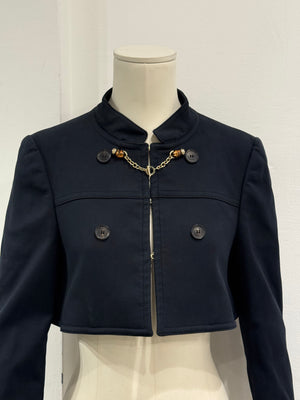 2006 Gucci cropped military jacket with chain