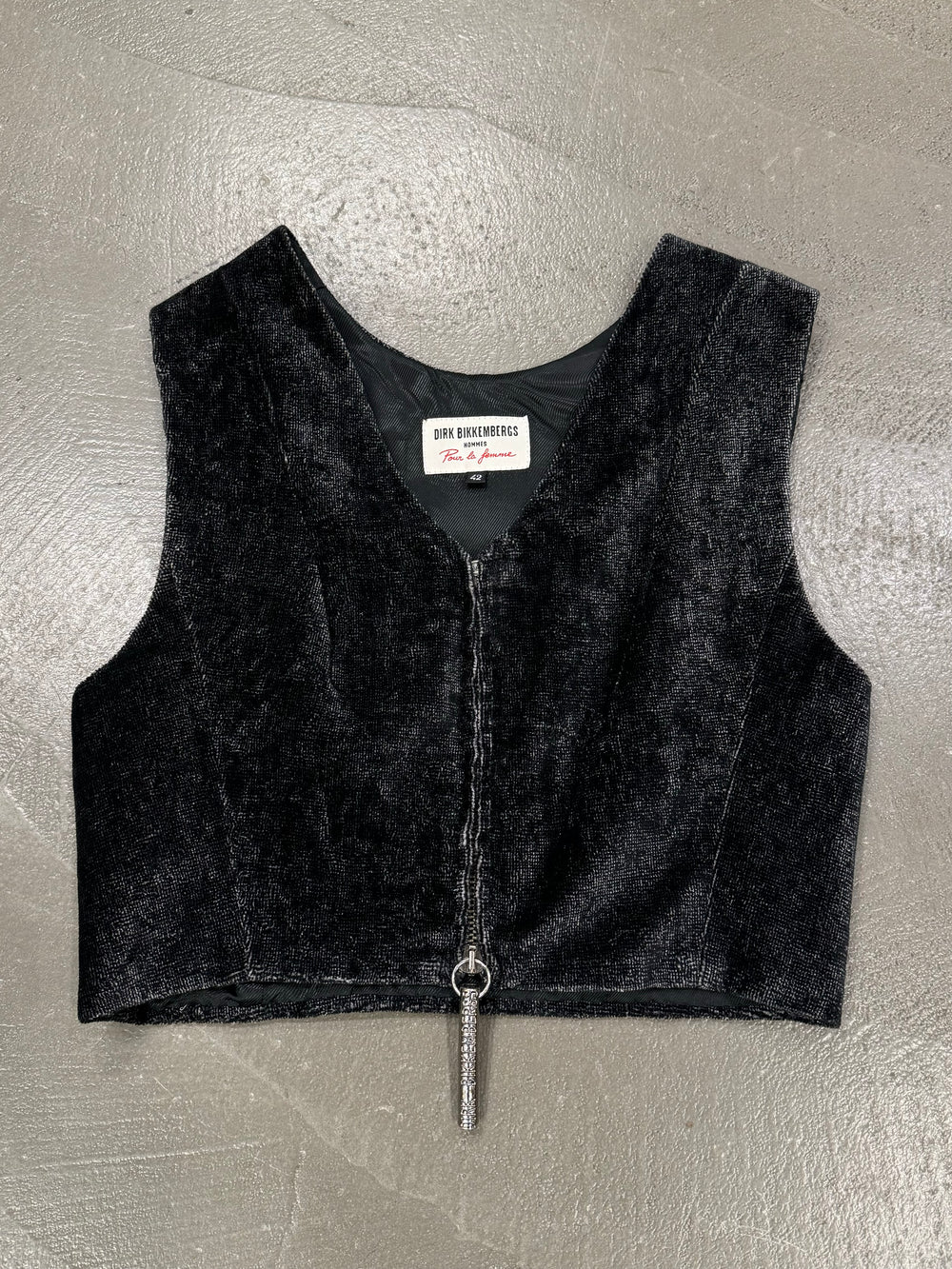 1990s Dirk Bikkembergs giant zip corduroy top