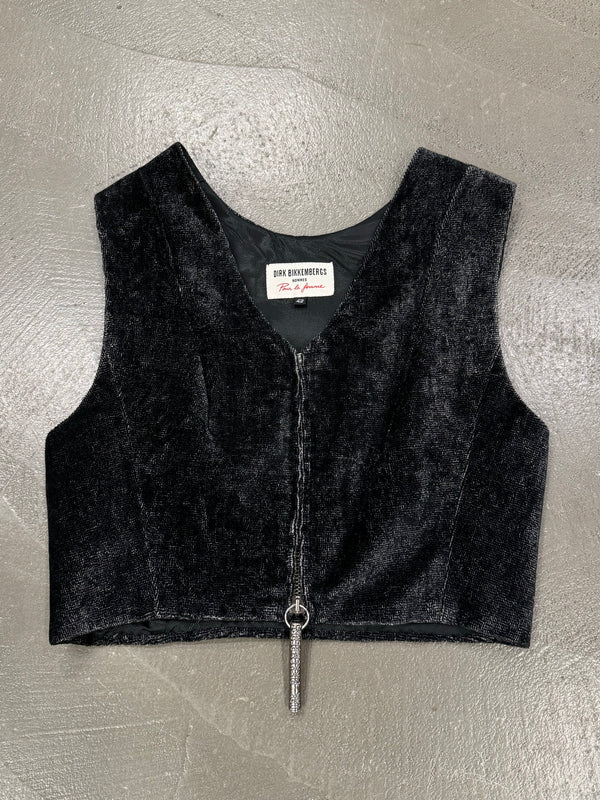 1990s Dirk Bikkembergs giant zip corduroy top