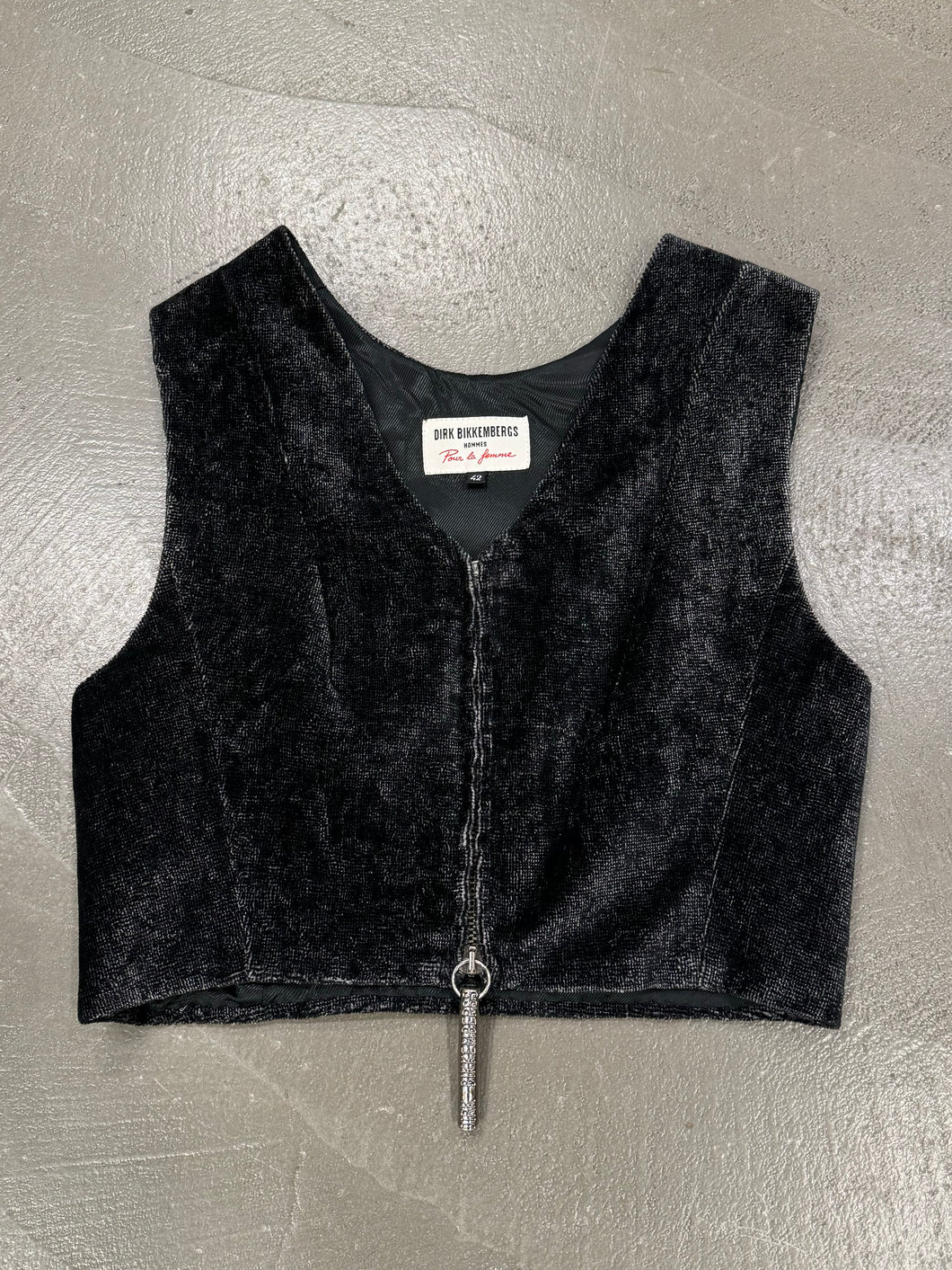 1990s Dirk Bikkembergs giant zip corduroy top