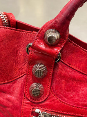 2000s Balenciaga Large City leather bag