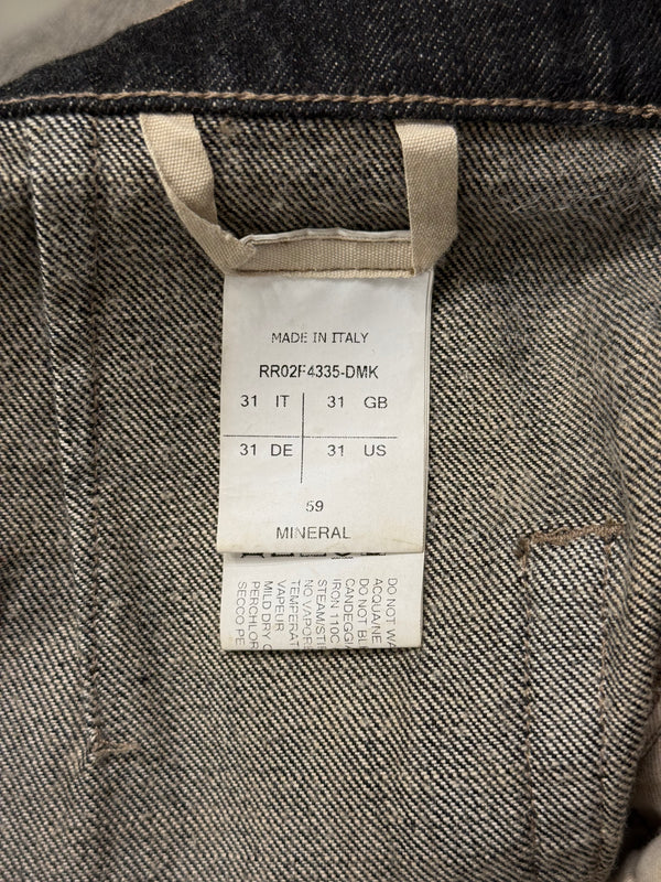 Rick Owens distressed faded bolans bootcut