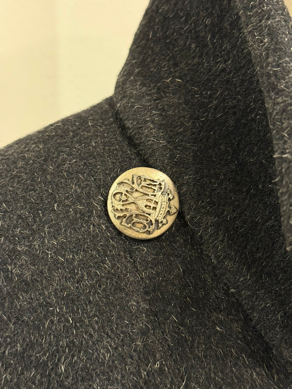 1990s Dolce & Gabbana double breasted long military wool coat