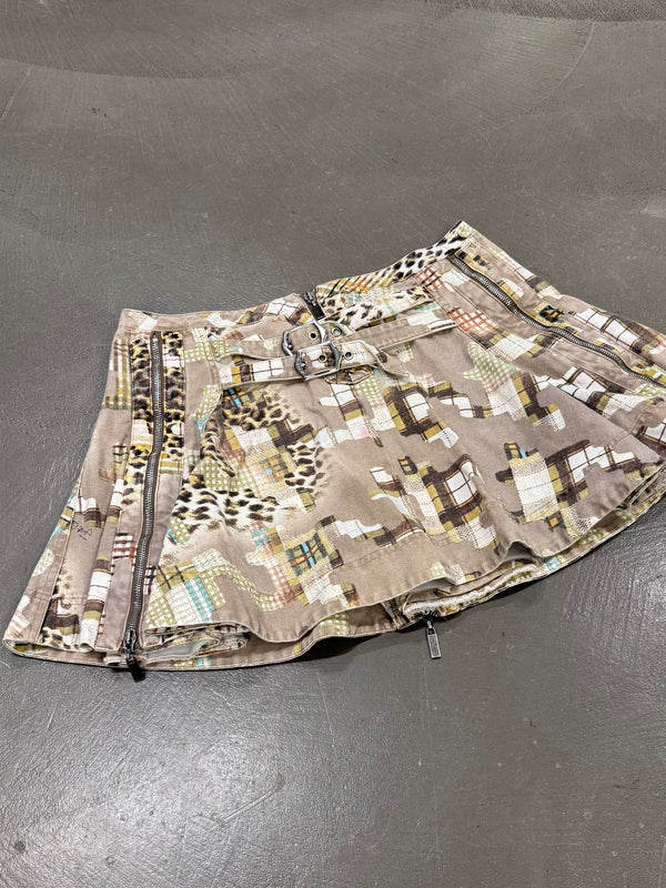 2000s Cavalli printed mini skirt