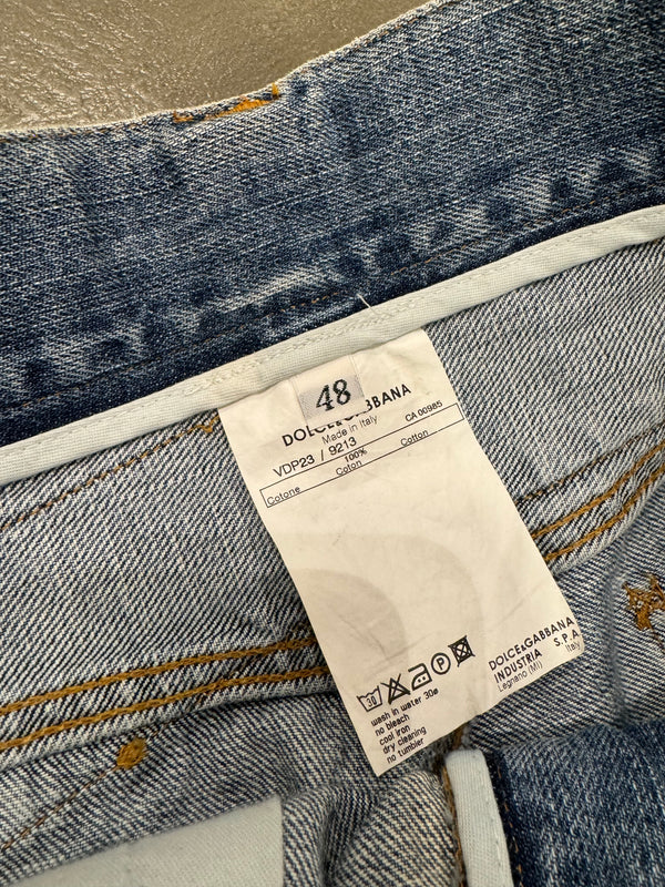 S/S2004 Dolce & Gabbana David Beckham reconstructed jeans