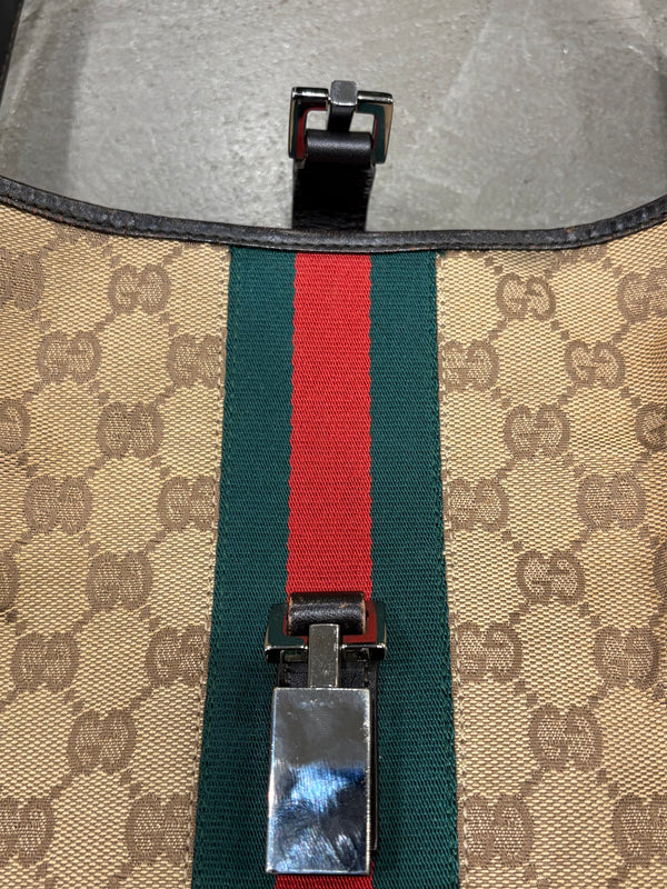 2000s Gucci Monogram GG Jackie shoulder bag