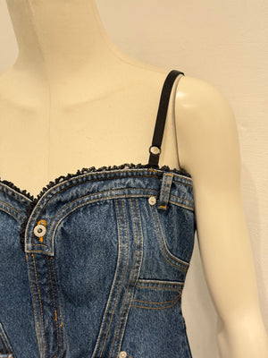 1990s Dolce & Gabbana denim corset top new with tags
