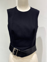 Load image into Gallery viewer, 1990s Dirk Bikkembergs backzip vest with leather belt
