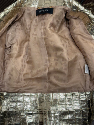 S/S2010 Gucci by Frida Giannini runway real alligator biker jacket