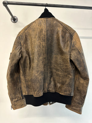 AW2003 Dolce & Gabbana horse leather bomber jacket