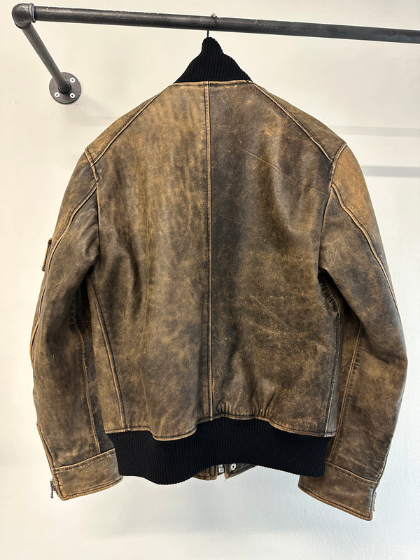 AW2003 Dolce & Gabbana horse leather bomber jacket