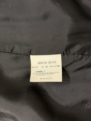 2000s Armani leather bomber jacket
