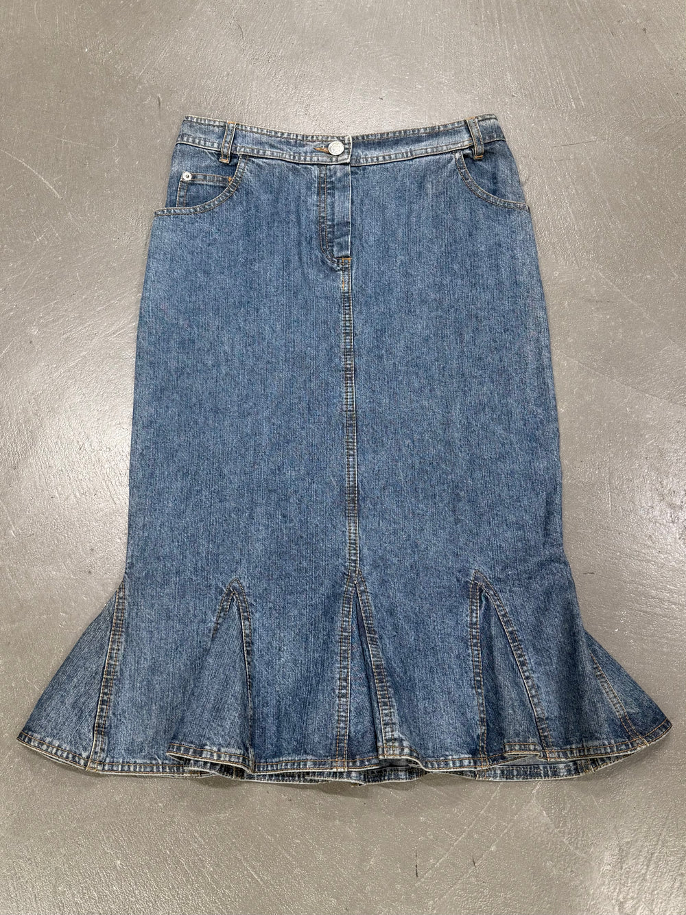 2000s Christian Dior by John Galliano flared denim skirt