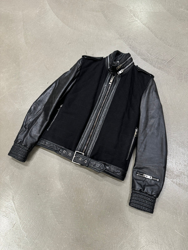 A/W2004 Dior Homme by Hedi Slimane VOTC biker leather jacket with gloves