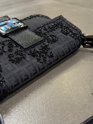 F/W 1999 Fendi Zucchino baguette in lizard and mother-of-pearl bag