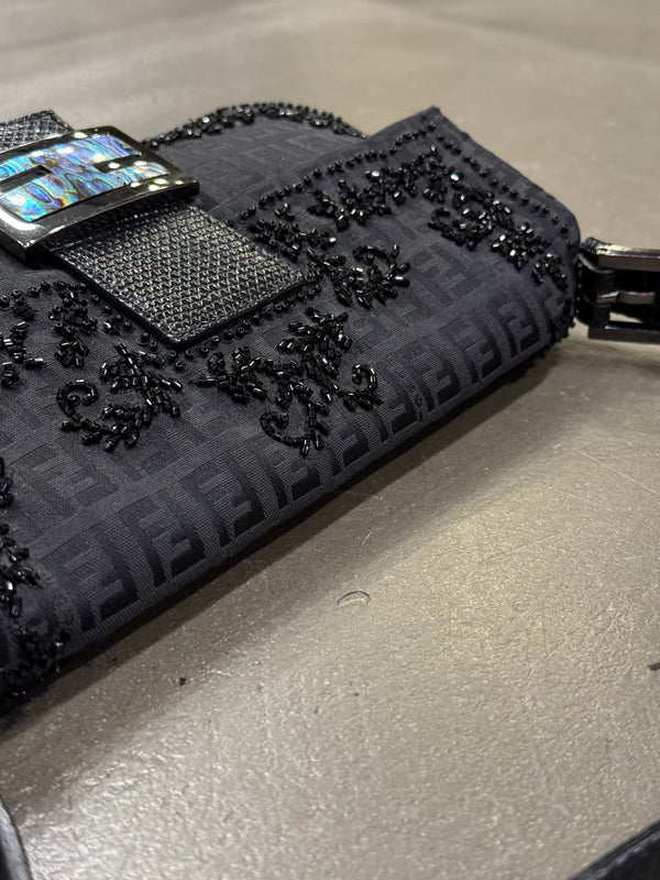 F/W 1999 Fendi Zucchino baguette in lizard and mother-of-pearl bag