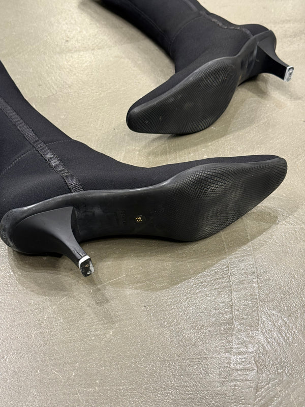 1999 Prada nylon heeled boots