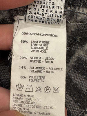2000s Roberto Cavalli wolf jacquard knit