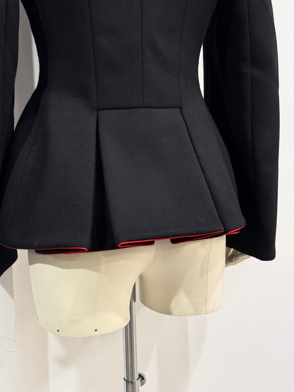 A/W2011 Alexander McQueen runway double breasted officer wool military jacket