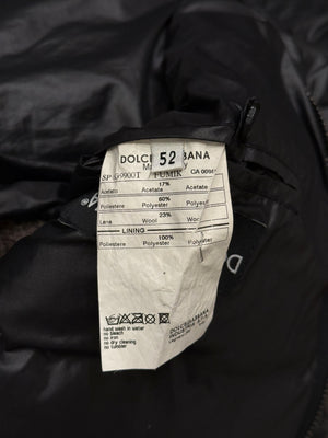 A/W2008 Dolce & Gabbana runway puffer hybrid jacket with knit sleeves