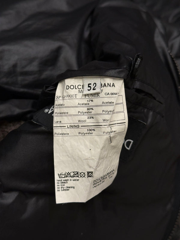 A/W2008 Dolce & Gabbana runway puffer hybrid jacket with knit sleeves