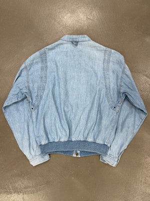 1980s Giorgio Armani bondage parachute denim jacket
