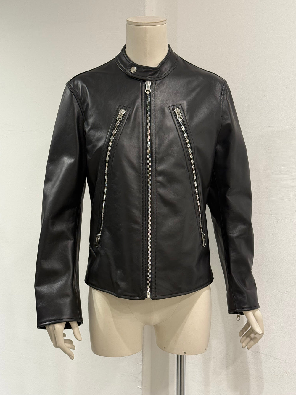 2020s Maison Margiela "5-Zip" leather biker jacket