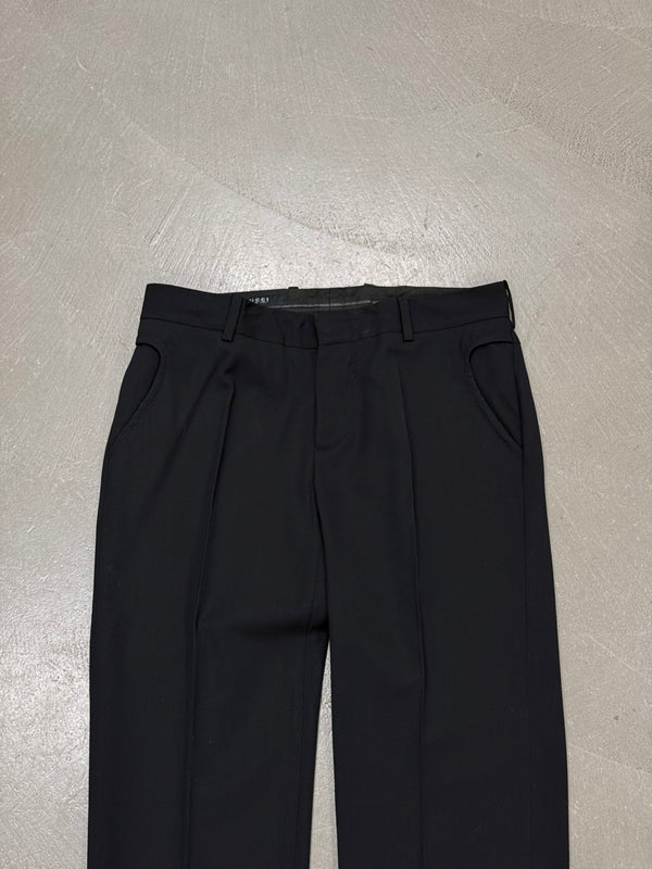 2000s Gucci minimal tailored wool trousers
