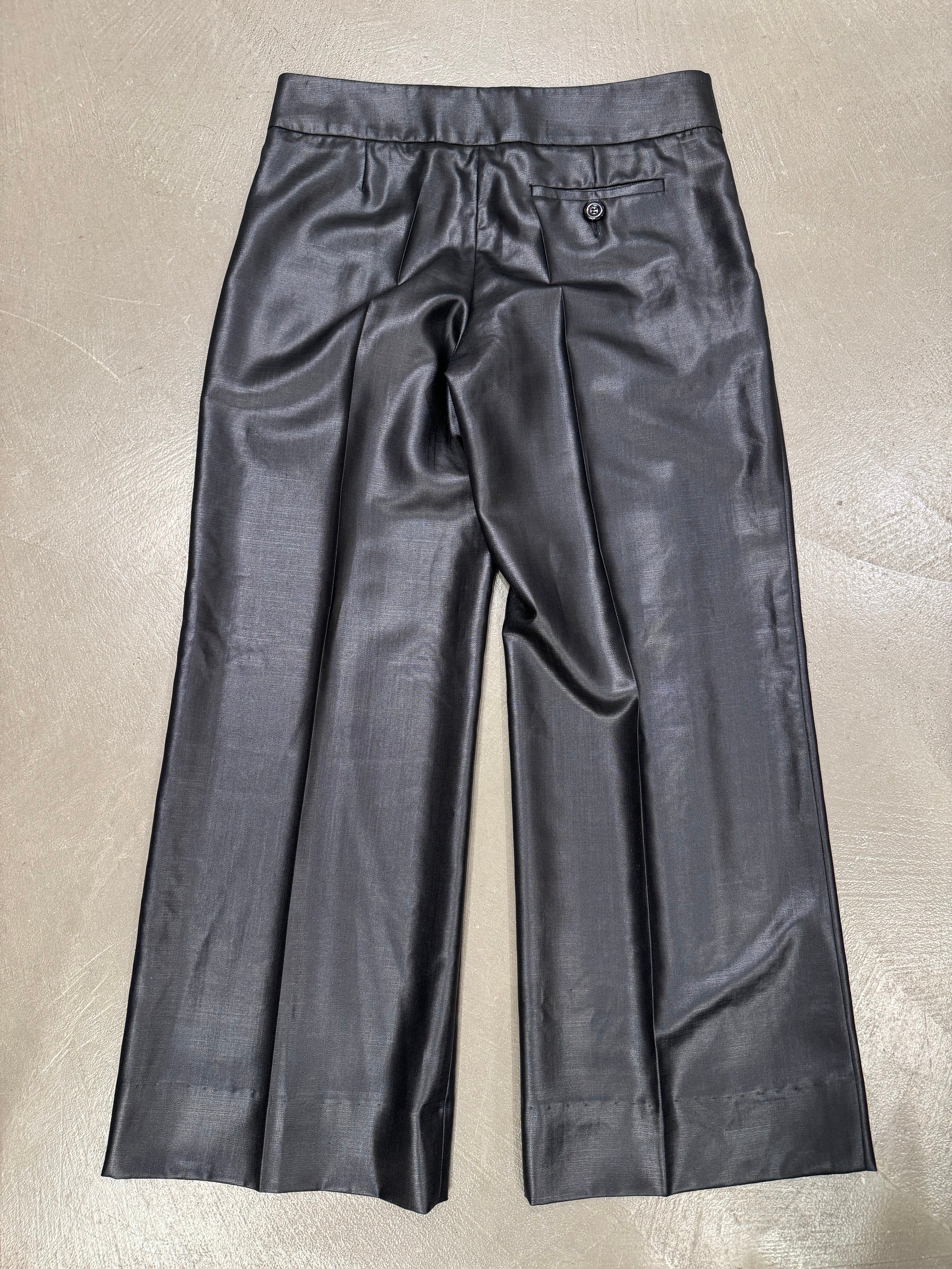 パンツ archive 00s ARMANI wide flare pants 2000s Emporio Armani coated wide pants