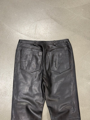1990s Gianni Versace zipper leather pants
