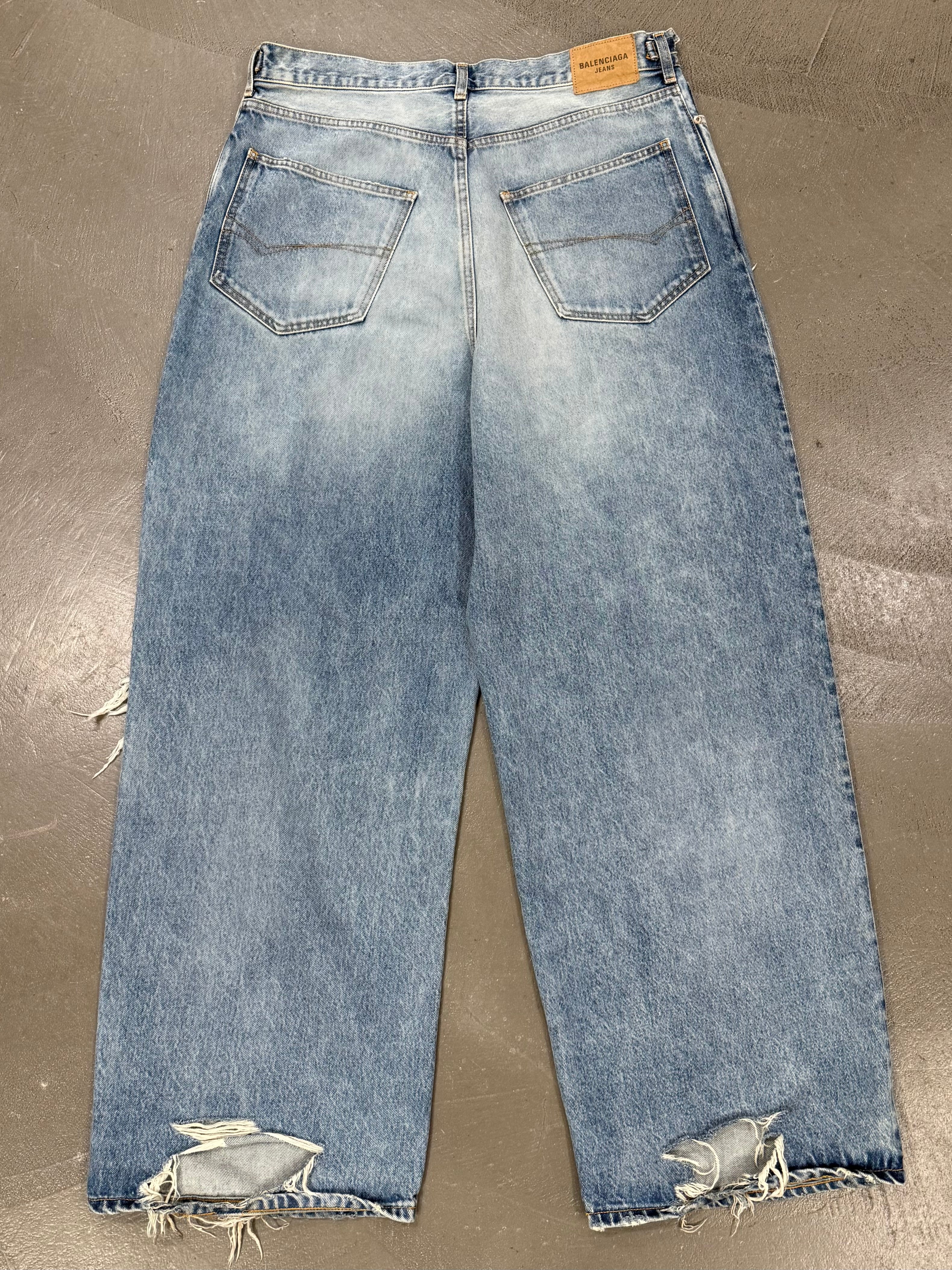 S/S2022 Balenciaga skater destroyed baggy denim