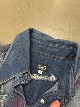 Load image into Gallery viewer, 2000s Dolce &amp; Gabbana safety pin painted denim shirt
