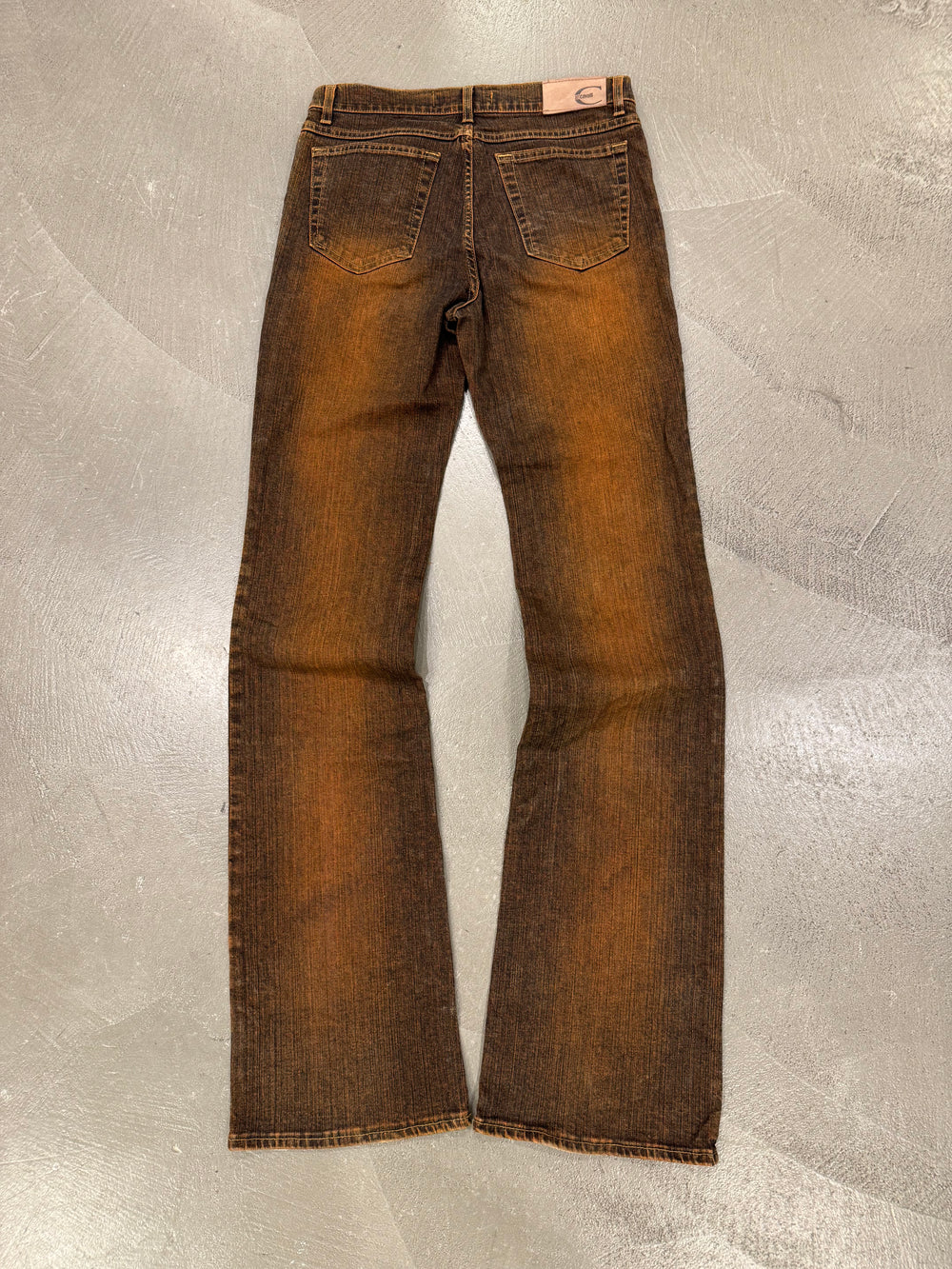 2000s Cavalli faded bronze jeans