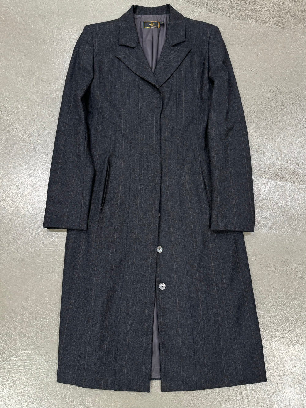 1990s Fendi pinstripe long coat
