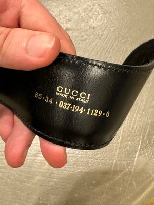 A/W1996 Gucci runway pony hair metal belt