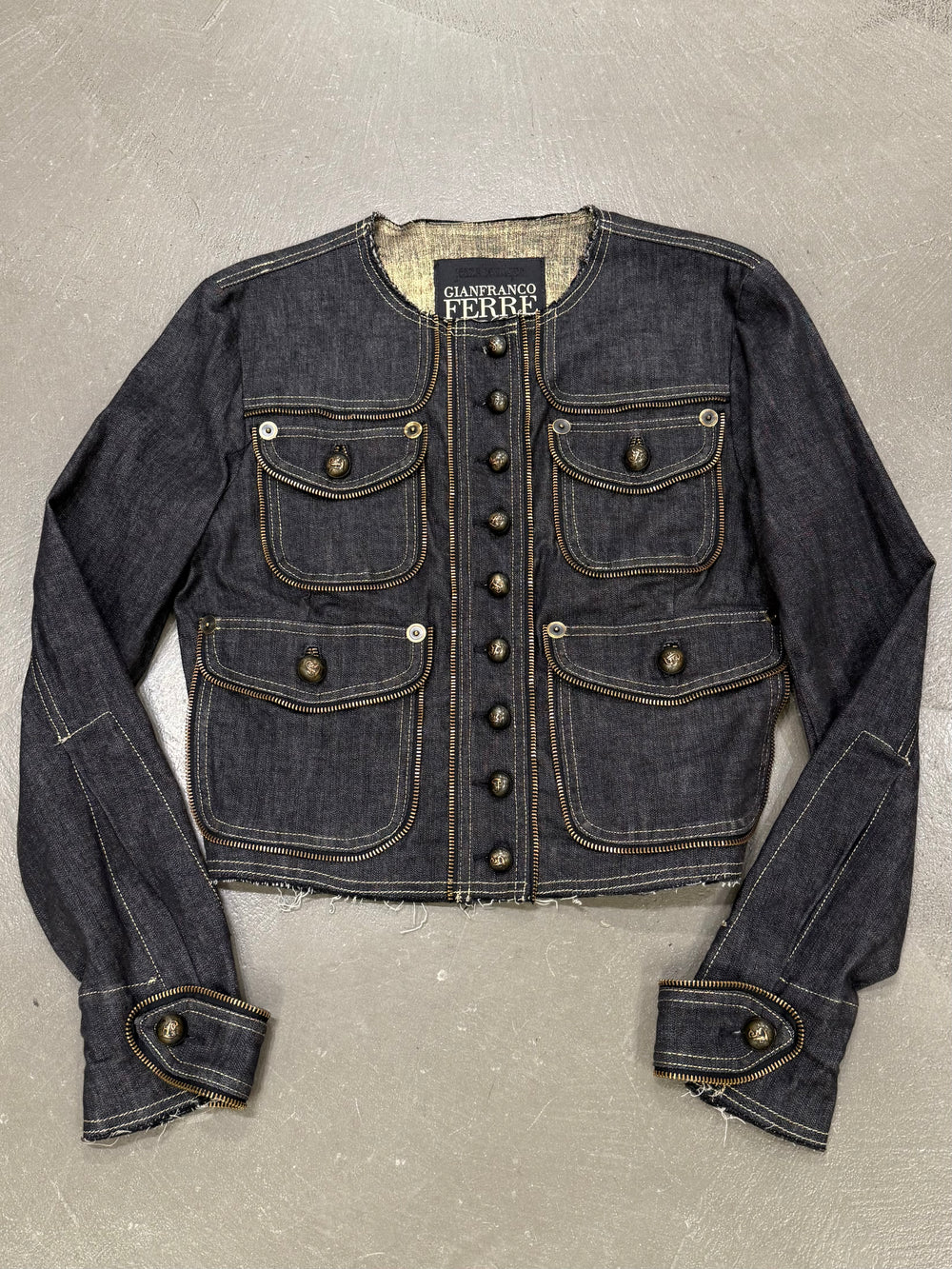 2000s Gianfranco Ferré multi zipper jacket