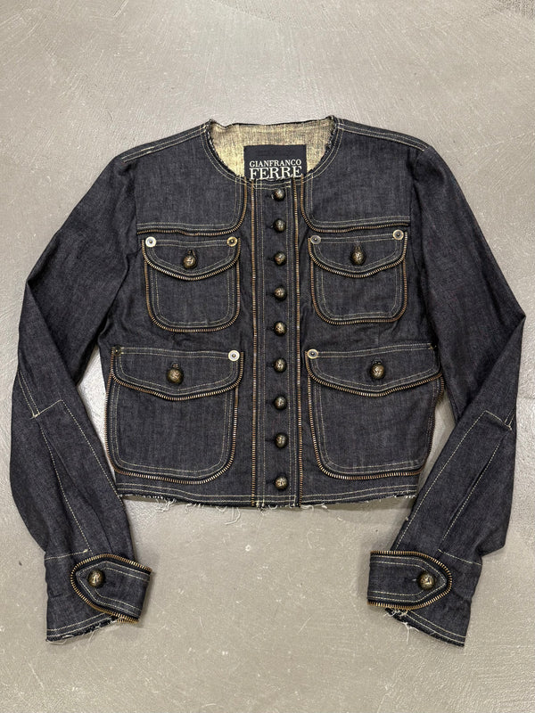 2000s Gianfranco Ferré multi zipper jacket