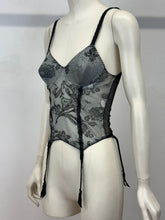 Load image into Gallery viewer, A/W2003 Roberto Cavalli floral mesh corset bustier
