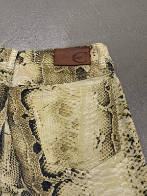 2000s Cavalli python print pants