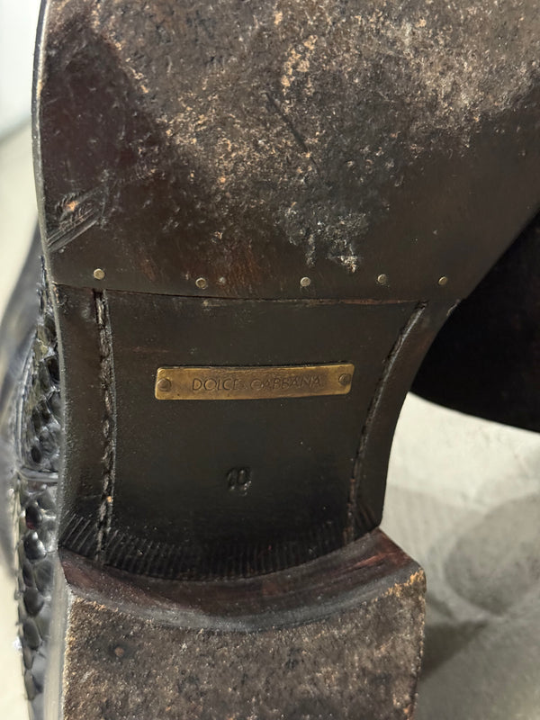 2000s Dolce & Gabbana exotic western boots