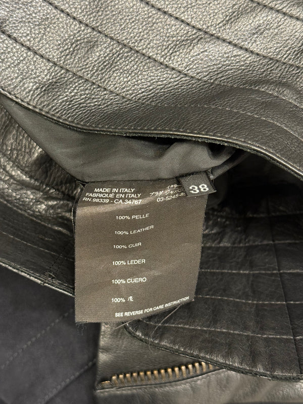 2000s Prada moto biker leather jacket