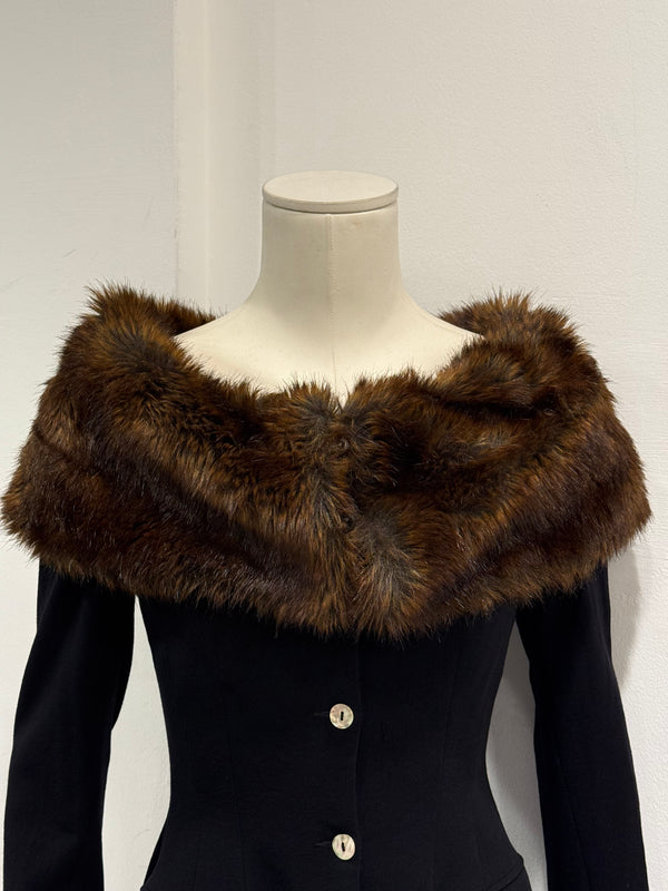 2000s Plein Sud blazer with detachable fur