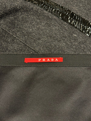 2007 Prada bondage mini pleated wool skirt