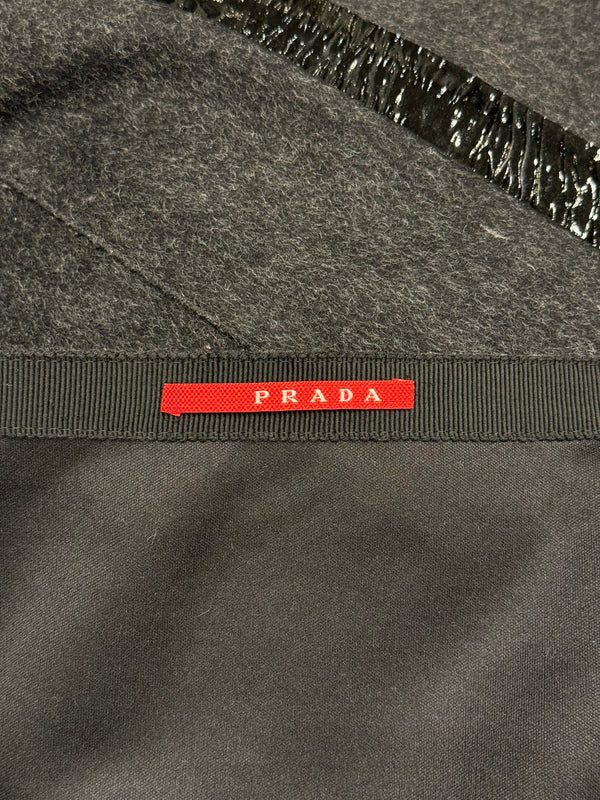 2007 Prada bondage mini pleated wool skirt